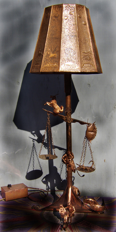 Copper Art Star Lamp