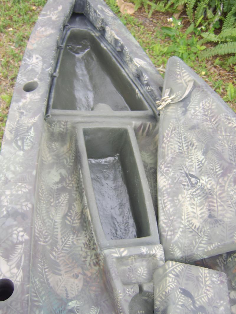 camo kayak drybox and cooler console