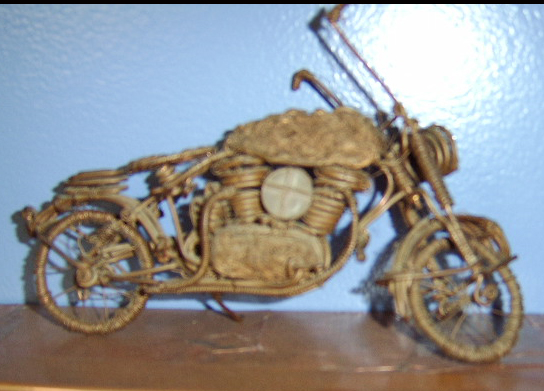 The first copper sculpted motorcycle.