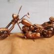 Copper Chopper, Copper Art Motorcycle sculpture.
