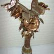 Copper Art Rose's and Butterflies sculpture