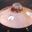 Copper Art UFO With Aliens starring out