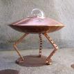 Copper Art UFO Sculpture