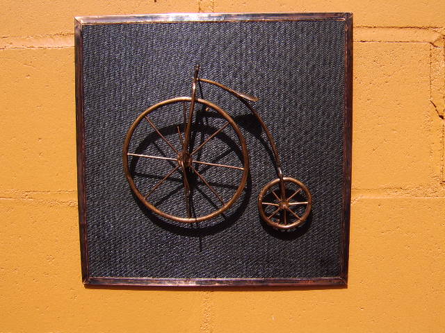 "Bejamin's Bike" Copper sculpture.