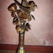 Copper Art Rose's in Vase with Butterflies