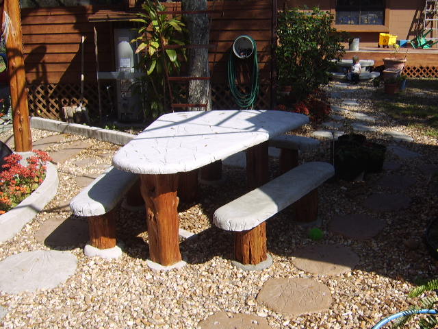 "Flinstone Table" Creative Energy Concrete Art,Copper Art.