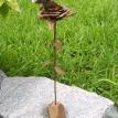 Copper Art Rose & Butterfly Sculpture