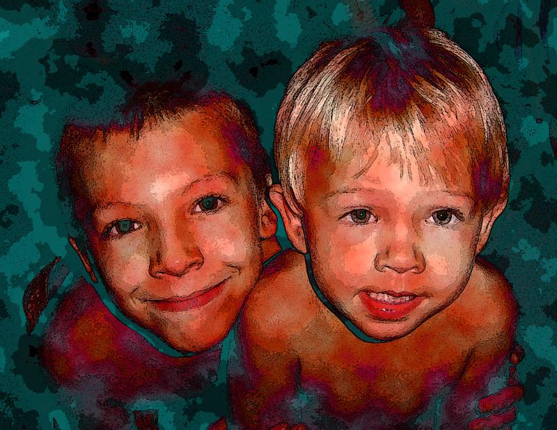 "Brothers" Digital photo art "Creative energy "