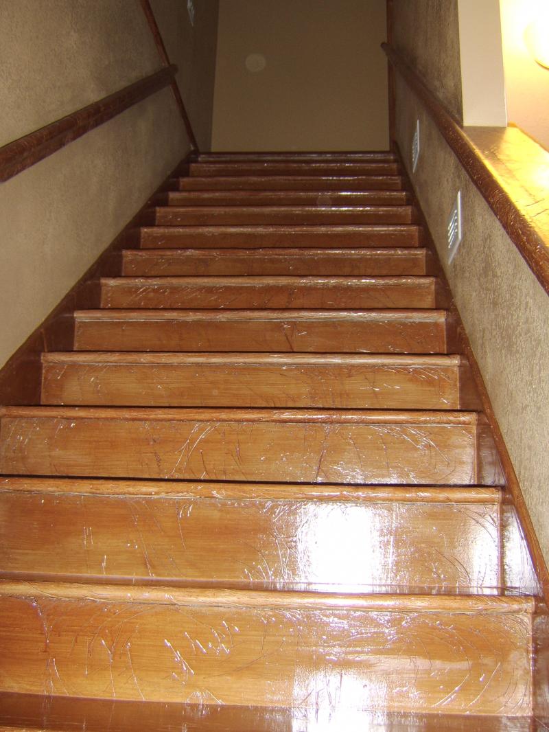 concrete staircase and handrails