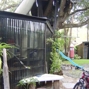 swing set turned shed