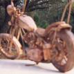 Copper Art, motorcycle tag signed and dated by Artist...